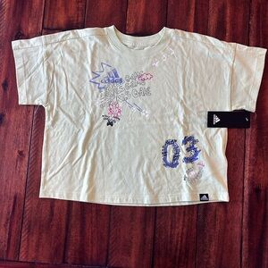 Adidas Kids Graphic Tee - Light Green